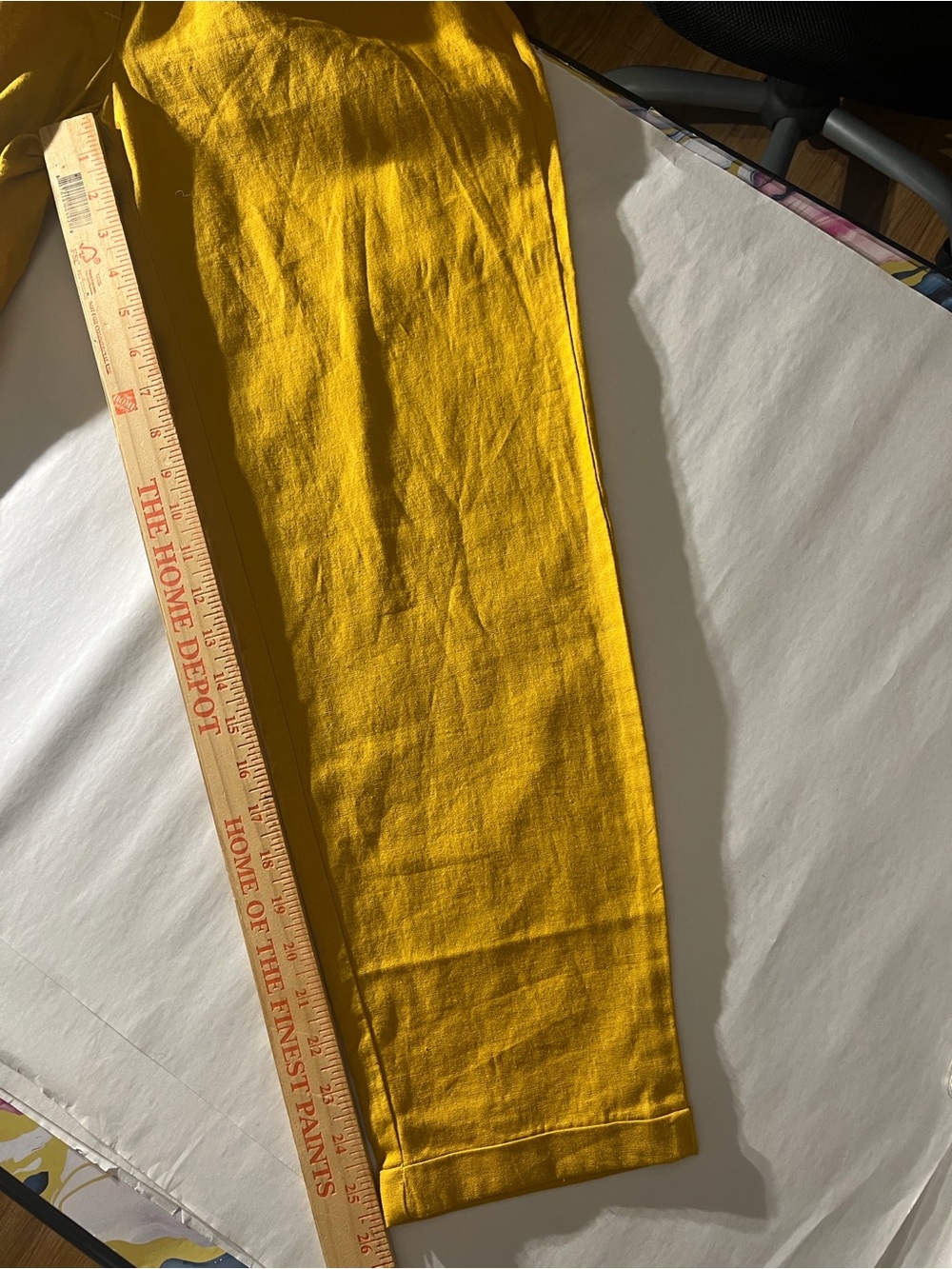 J.Crew Women’s Linen‑Cotton Pull‑On Pants – Mustard Yellow, Size 8 - Picture 8 of 8